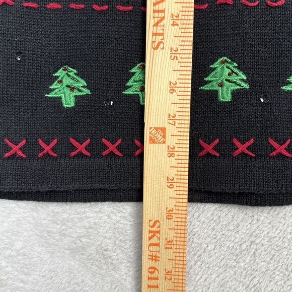 Vtg Ugly Christmas Sweater Vest Womens 2X Holiday Party Embellished Grandmacore - Picture 10 of 14